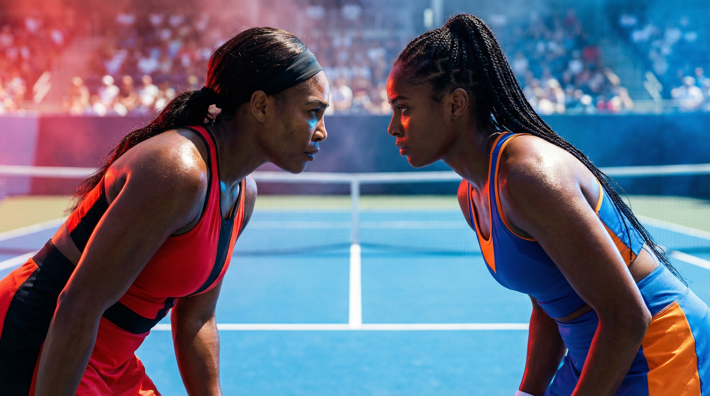 Sport, tennis face-off