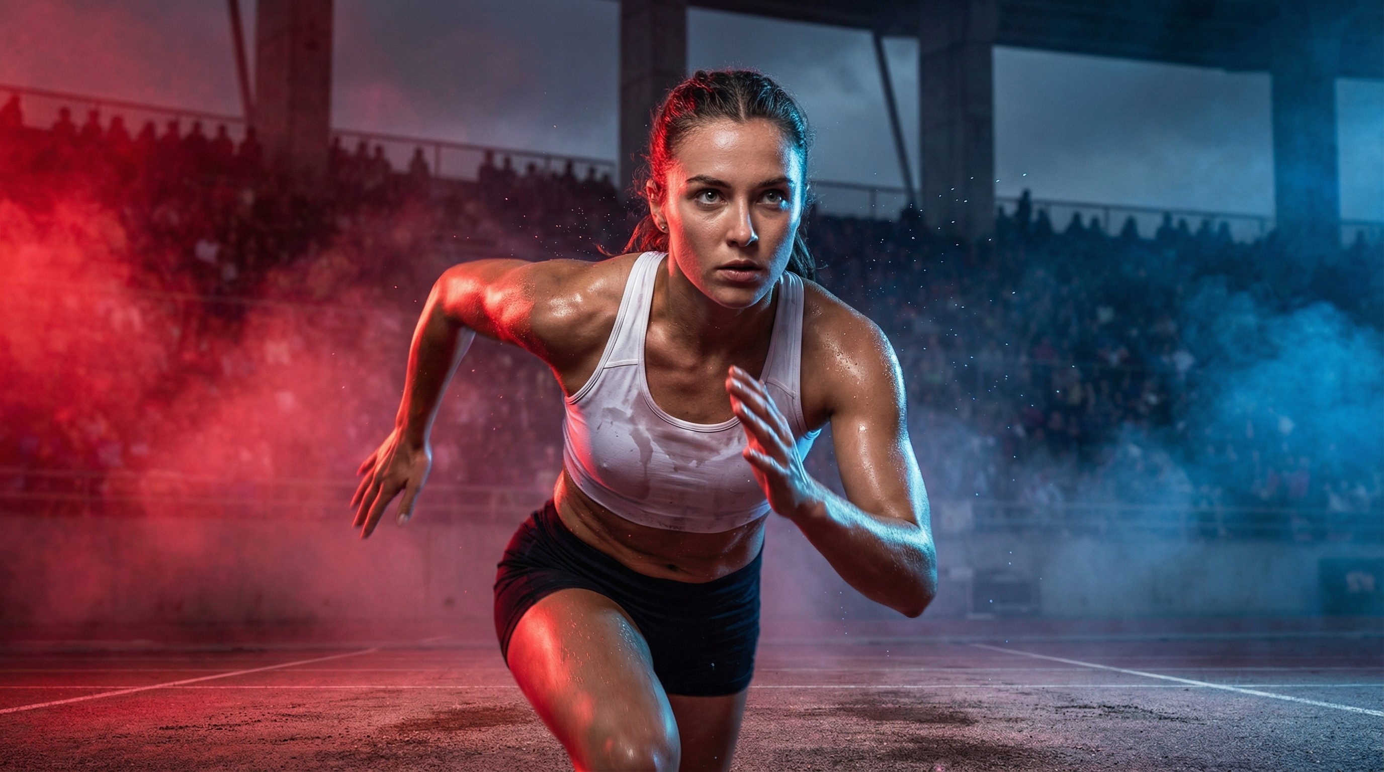 Sport, sprinter mid-stride